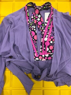 Purple wrap, Colleen Lopez great for layering size large
